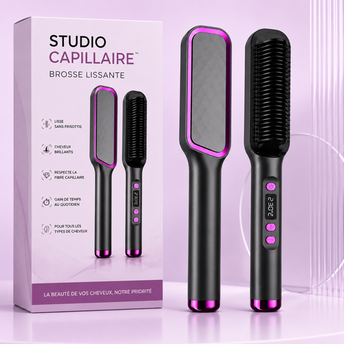 Studio Capillaire™ | Brosse Lissante Céramique — Cheveux Crépus, Bouclés & Texturés